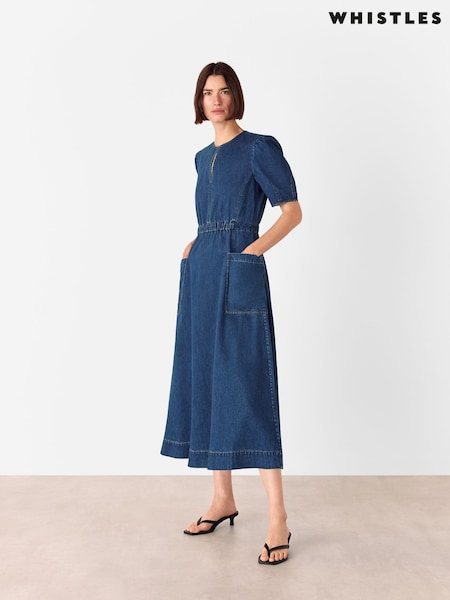 Whistles Midi Short Sleeve Dress (W69728) | R$ 1.470