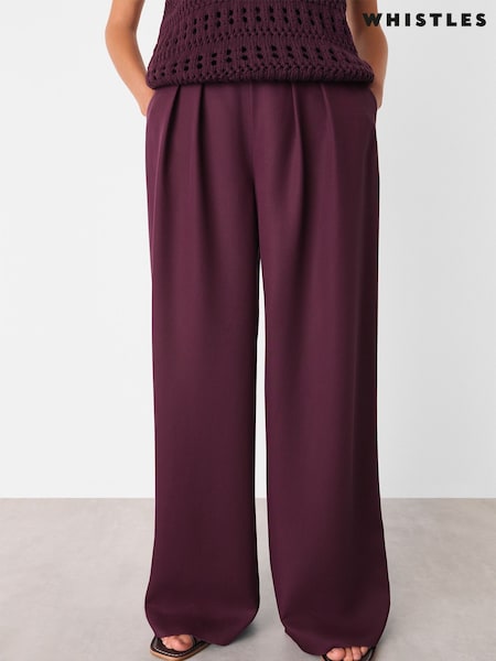 Whistles Purple Relaxed Pleat Front Trousers (W69734) | €126