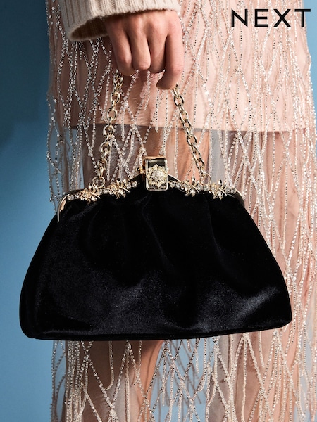 Black Tabitha Simmons X Next Lil Velvet Bag (W69754) | AED193