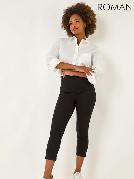 Roman Black Shape Enhance Stretch Crop Denim Leggings (W69841) | €40