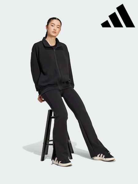 adidas Black Soft Lux Flared Tracksuit Joggers (W69953) | €69