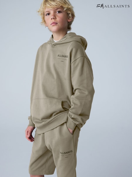 كاكي أخضر - smALLSAINTS Oversized Underground Pullover Hoodie (W69985) | ‏182 ر.ق. - ‏213 ر.ق.