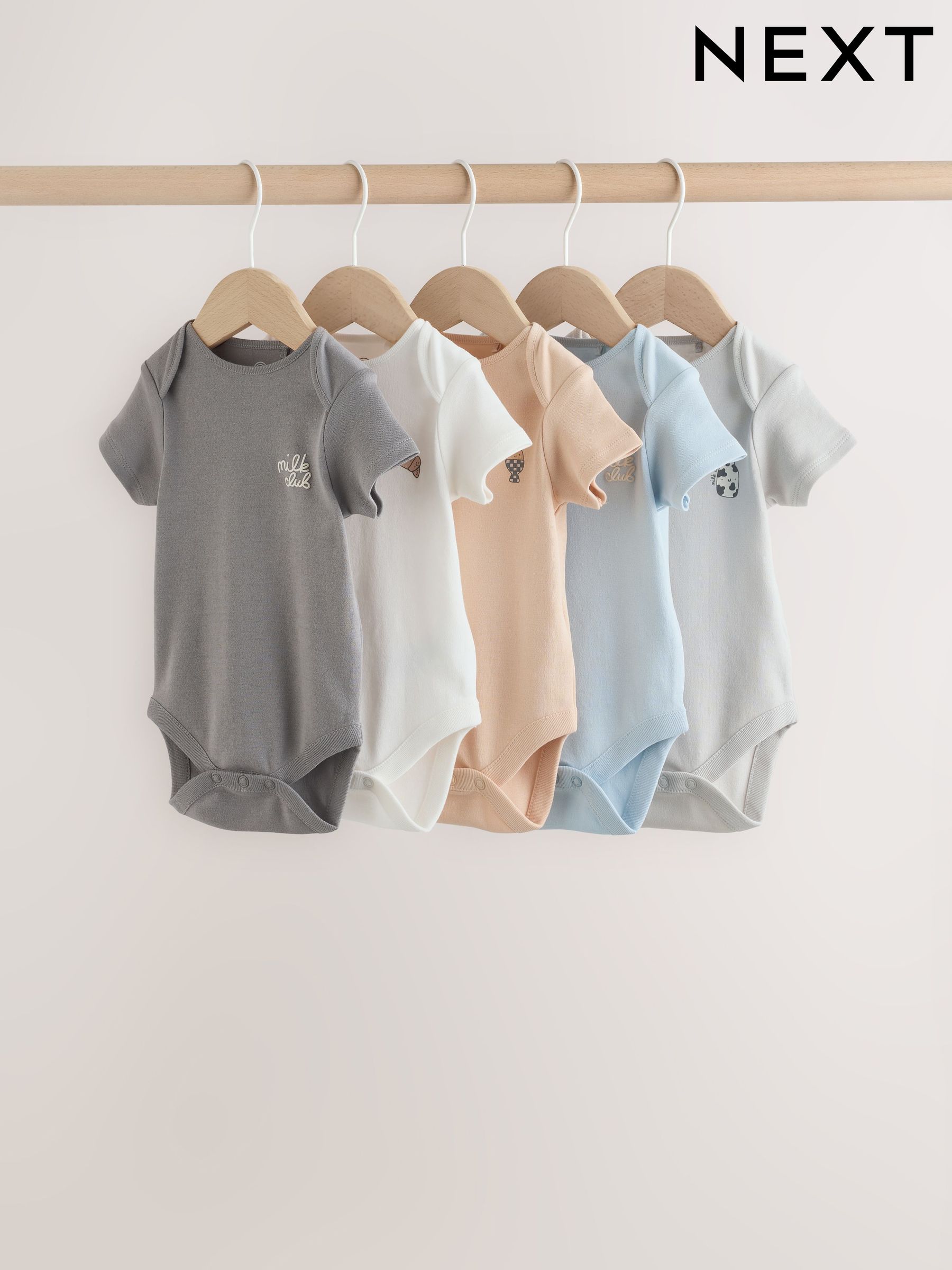 Lot De 5 Bodies Bébé Garçon Manches Longues – Coton Côtelé, 18 Mois, Bleu