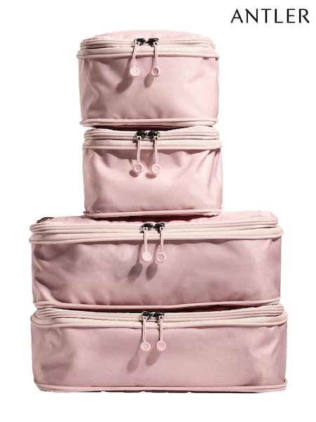 Antler Packing Cubes in Moorland Pink - Set of 4 (W70171) | 78 €
