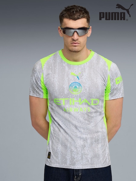 Puma Grey Mens Manchester City 25/26 Third Football Shirt (W70269) | R$ 840