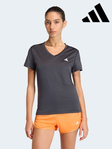 adidas Black Workout Essentials V-Neck T-Shirt (W70346) | €30