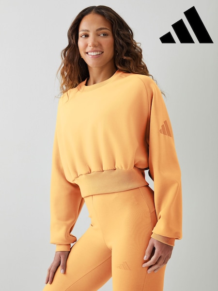 Oransje - adidas Soft Lux Sweatshirt (W70352) | kr785
