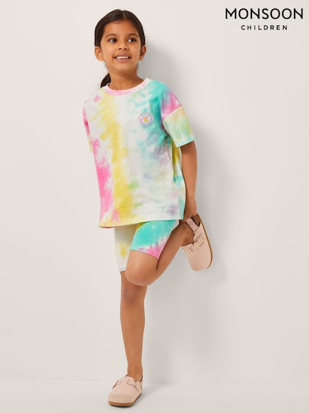 Monsoon White Tie-Dye Cycle Shorts (W70386) | AED142