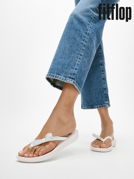 FitFlop iQushion Glitz Bow Black Sandals (W70506) | € 62