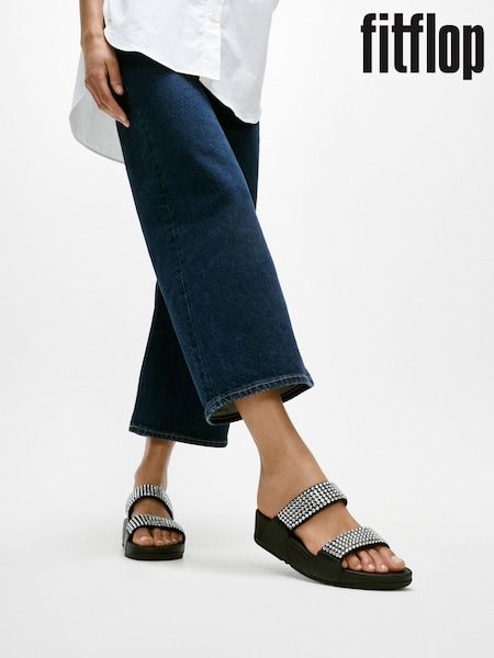FitFlop Lulu Maxi Crystal Two Bar Slides (W70512) | €114