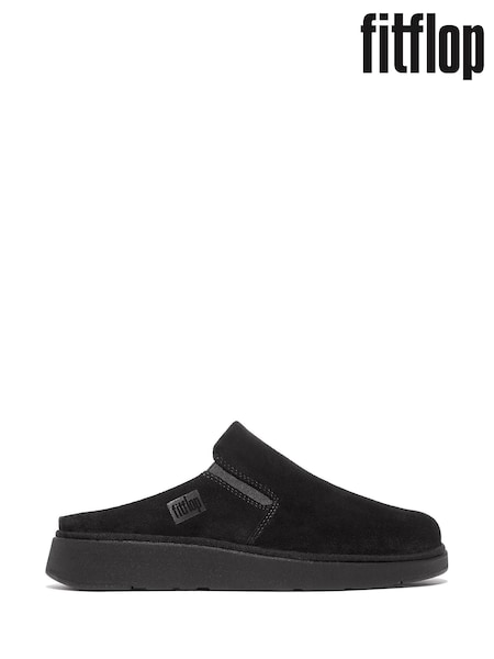 Negro - FitFlop Gen-FF Elasticated Suede Mules (W70527) | 141 €