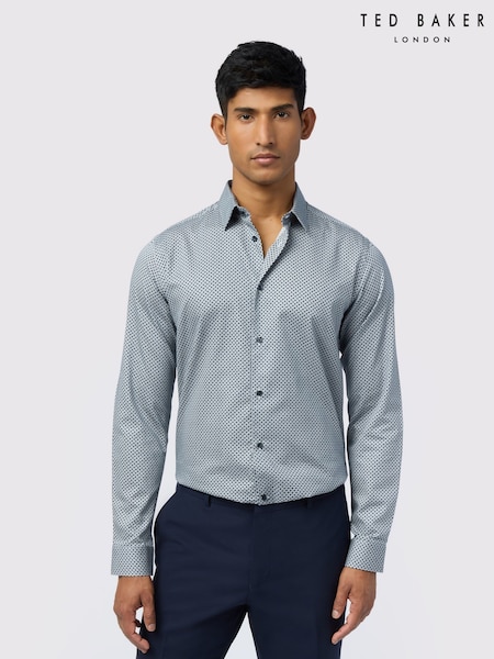 Ted Baker Tailoring Slim Blue Lobel Tile Shirt (W70627) | 4 746 грн
