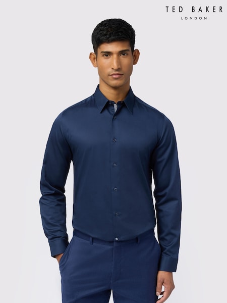 Ted Baker Tailoring Slim Blue Luuk Stretch Shirt (W70630) | ‏402 د.إ.‏