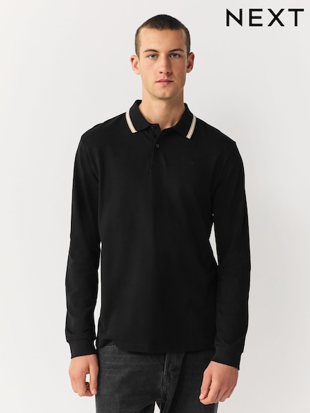 Black Tipped Polo Shirt (W70768) | €27