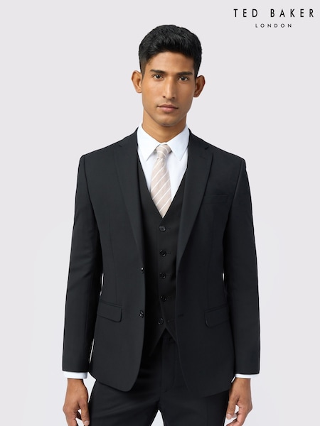 Ted Baker Tailoring Performance Panama Black Jacket (W70799) | SGD 424