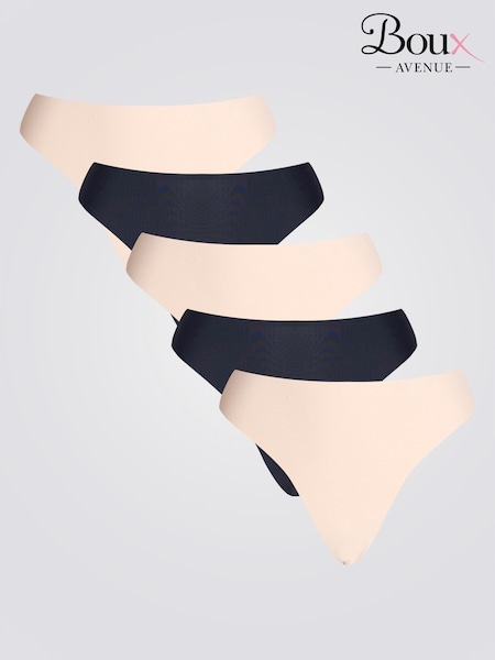 Boux Avenue Bonded High Waist Nude Briefs 5 Pack (W70878) | €58