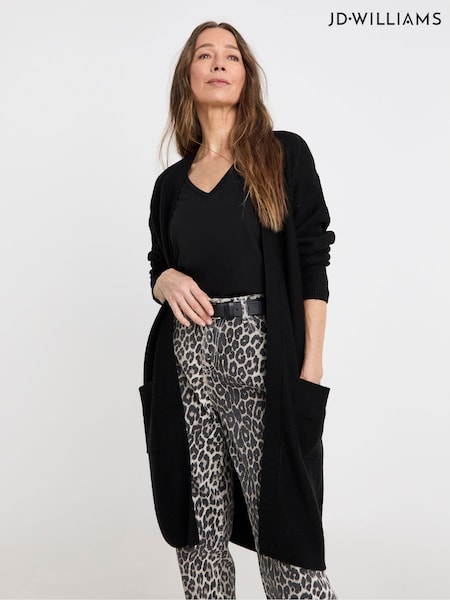 JD Williams Black Acrylic Edge to Edge Cardigan (W70884) | €37