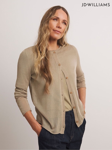 JD Williams Natural Premium Sheer Cardigan (W70897) | €40