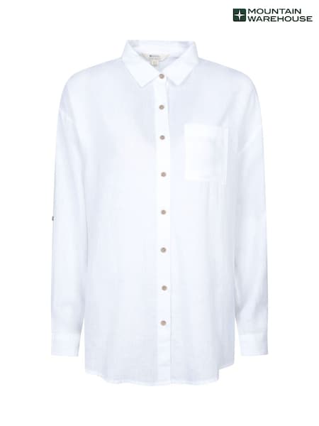 أبيض - Mountain Warehouse Oversized Womens Santiago Shirt (W70999) | ‏19 ر.ع.‏