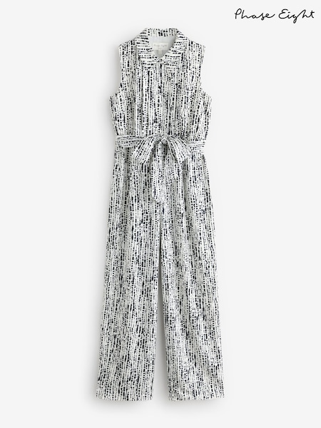 Phase Eight Black Petite Janine Spot Jumpsuit (W71281) | €178