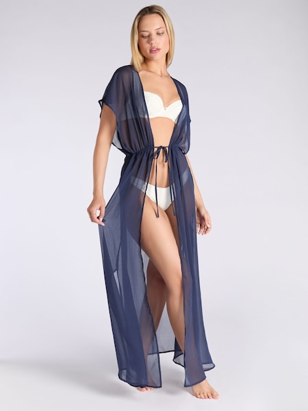 Albastru - Boux Avenue Maxi Kaftan Beach Cover-Up (W71288) | 268 LEI