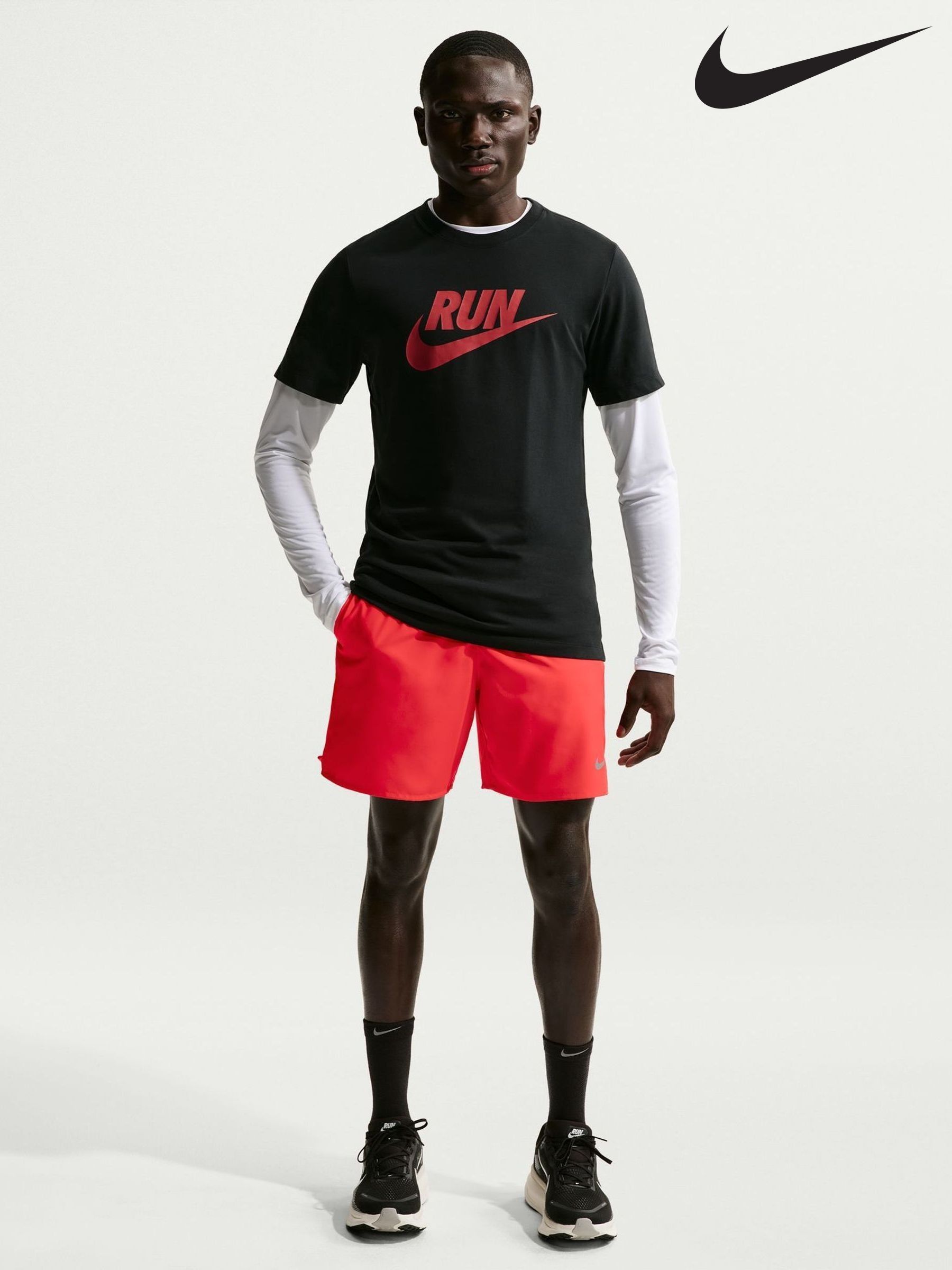 red and black nike shorts mens