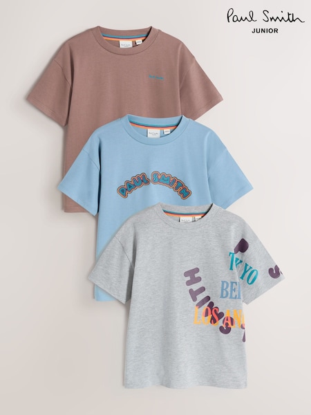 Paul Smith Junior Graphic T-Shirts 3 Pack (W71586) | 177 QAR