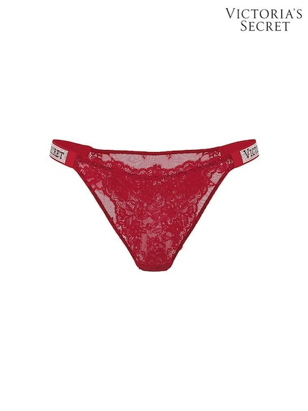 Victoria's Secret Red Lacquer Brazilian Shine Strap Lace Knickers (W71591) | €25