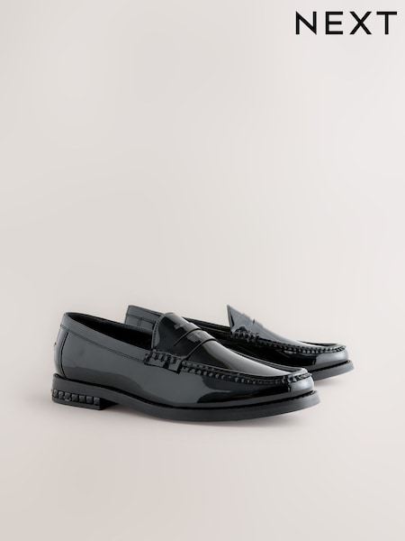Black Jewel Trim Patent Penny Loafers (W71600) | €48