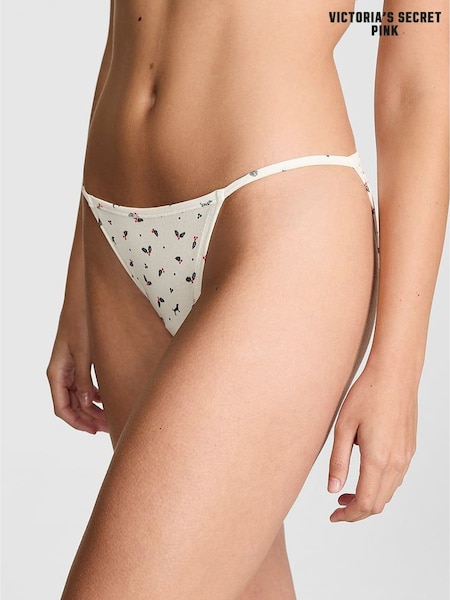 Victoria's Secret PINK Winter White Holly Print Bikini Cotton Knickers (W71824) | €14.50