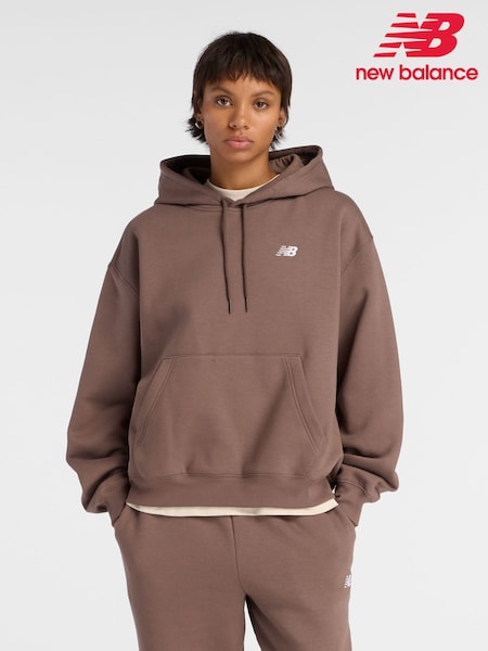 New Balance Brown Essentials Hoodie (W72035) | LEI 447