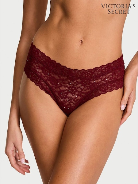 Victoria's Secret Sangria Red Cheeky Sparkle Knickers (W72101) | €11.50
