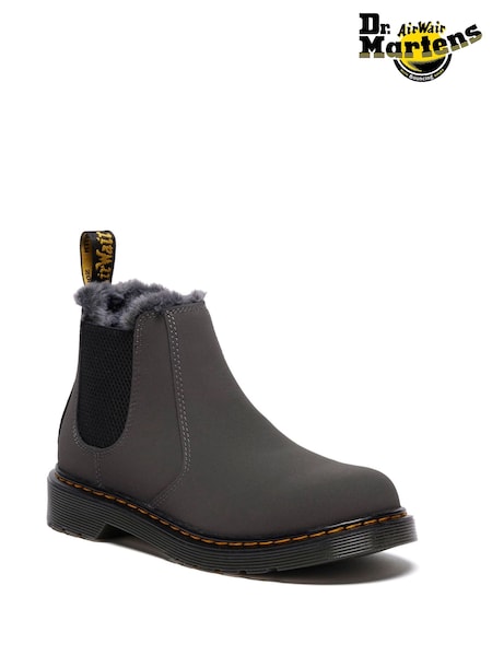 Dr. Martens Grey 2976 Leonore Y Soho Buck Boot (W72146) | AED699