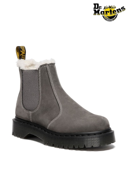 Dr. Martens Grey 2976 Bex Fl Milled Nubuck Shoes (W72148) | €242