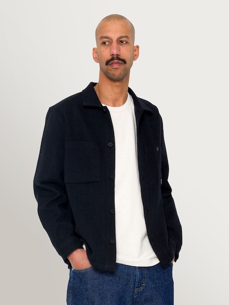Folk Brushed Twill Anniversary Patch Overshirt (W72204) | kr2 827