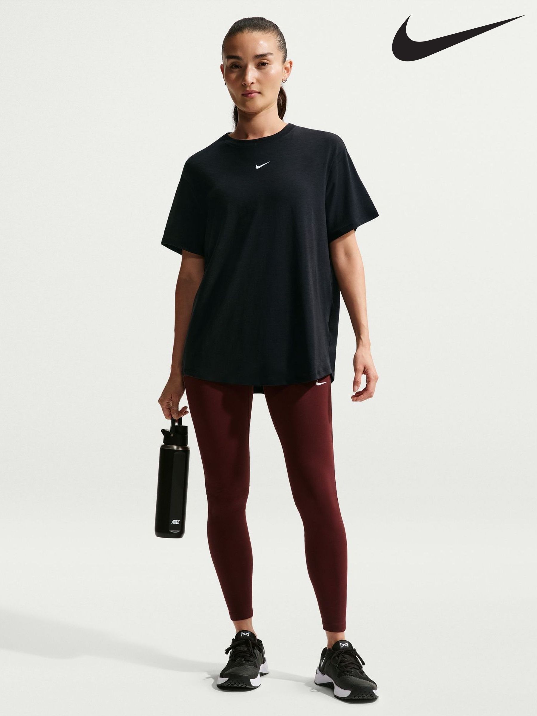 nike women's round neck shirts & tops