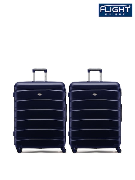 Flight Knight Large Blue Check-In Hold Luggage Hardcase Travel Suitcases Set Of 2 (W72415) | €179