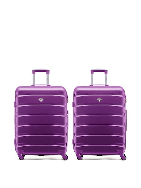 CABIN PRO Purple Set of 2 Medium Check-In Hold Luggage Hardcase Travel Suitcases (W72463) | 179 €
