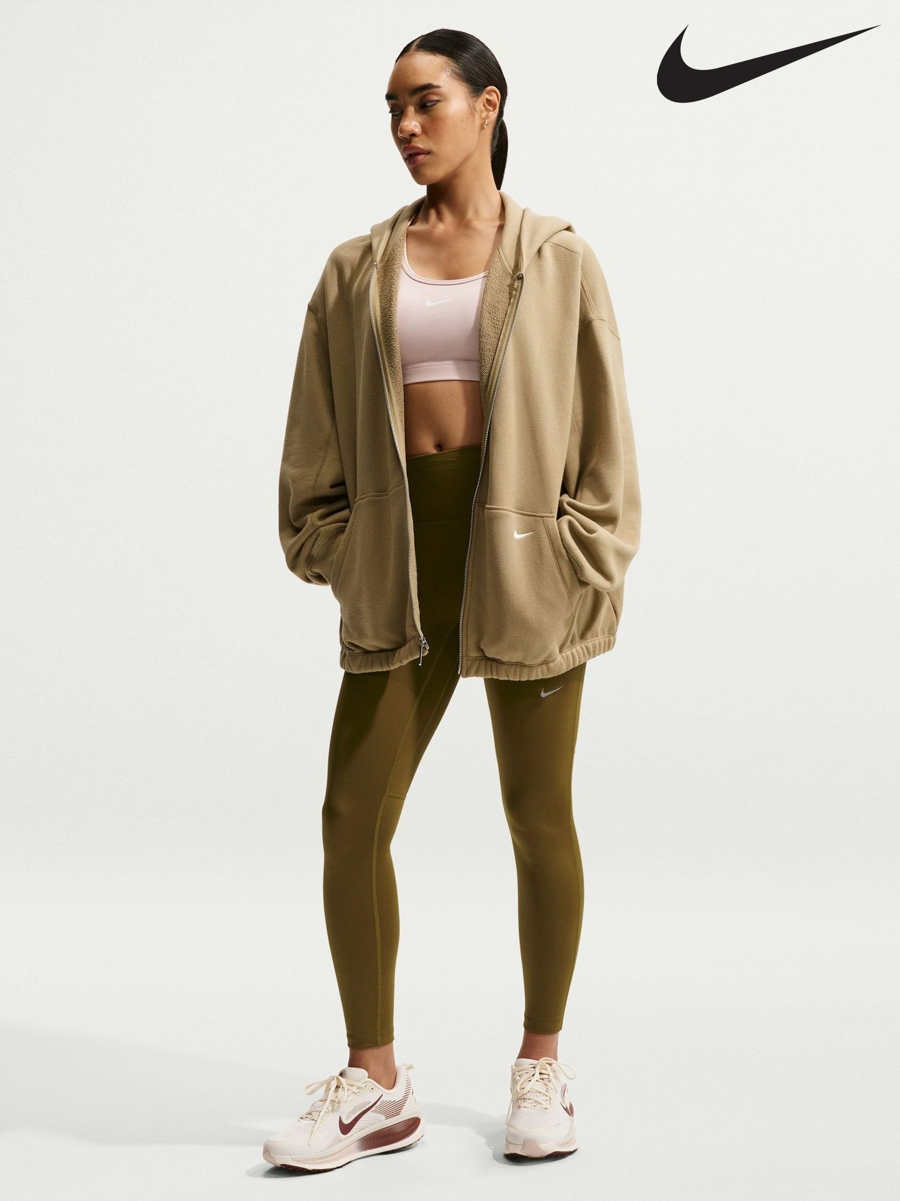 nike olive flak hoodie