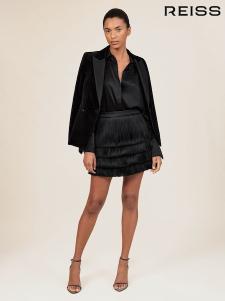 Reiss Black Chloe Skirt (W72761) | R$ 1.955