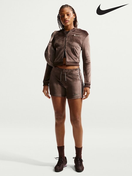 Nike Brown Sportswear Trend Velour Shorts (W72848) | €59.50