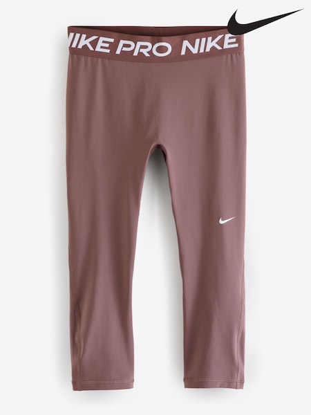 Nike Tattoo Brown Pro Mid-Rise Crop Leggings (W72851) | kr597