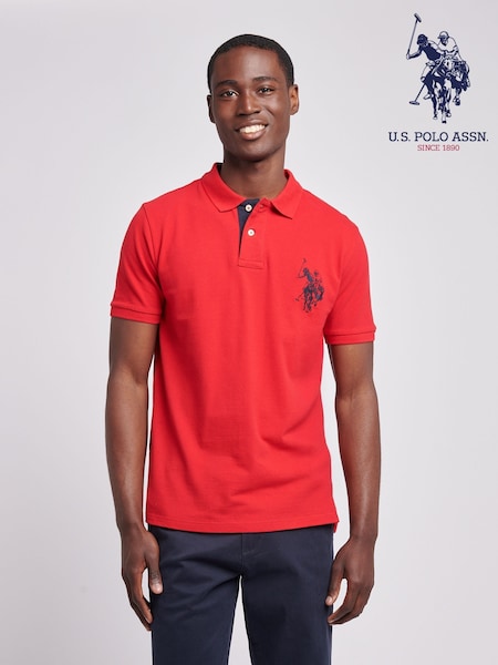 U.S. Polo Assn. Red Large Mens Player Pique Polo Shirt (W72884) | 3,304 UAH