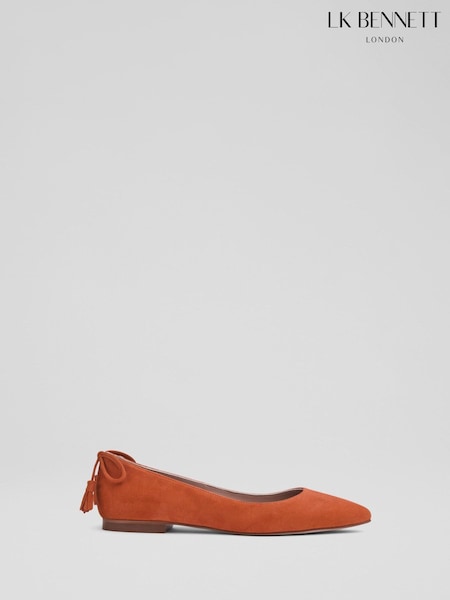 LK Bennett Essie Suede Tassel Point Flats (W72939) | ‏1,334 د.إ.‏