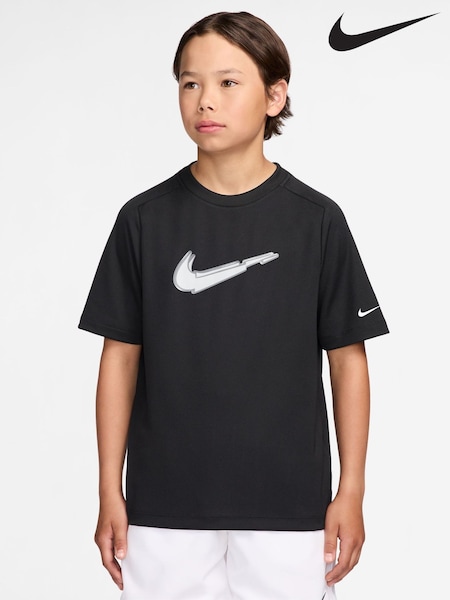 Nike Black Dri-FIT Multi Bold Graphic T-Shirt (W72951) | kr420