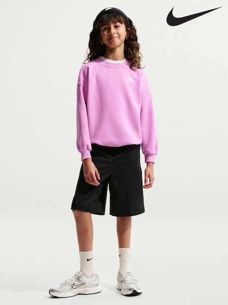 Rosa magenta - Nike Oversized Club Fleece Sweatshirt (W73146) | 47 €