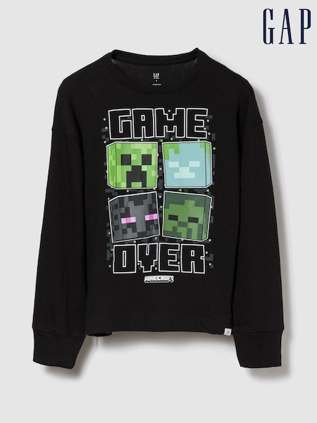 Gap Black Minecraft Graphic T-Shirt (4-13yrs) (4-13yrs) (W73225) | €33