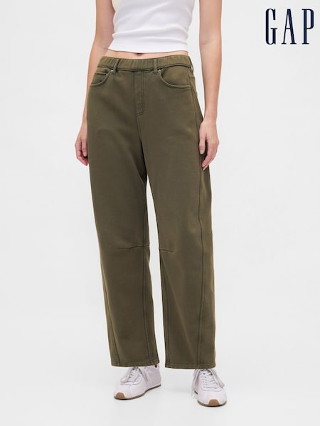 Gap Green Heavyweight French Terry Barrel Joggers (W73262) | €86