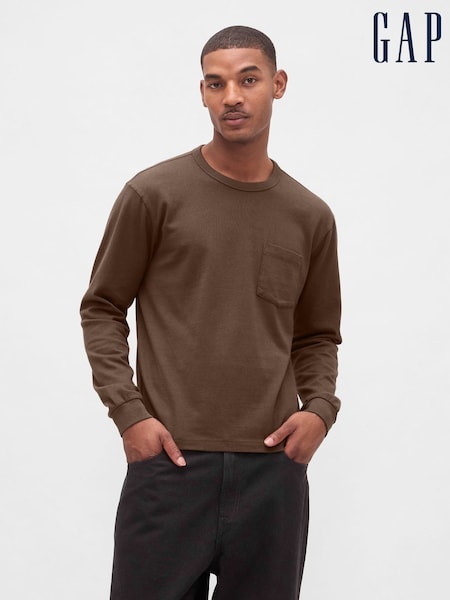 Gap Brown Heavyweight Relaxed T-Shirt (W73302) | €46