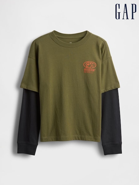 Gap Green 2-in-1 Graphic T-Shirt (4-13yrs) (4-13yrs) (W73326) | €24